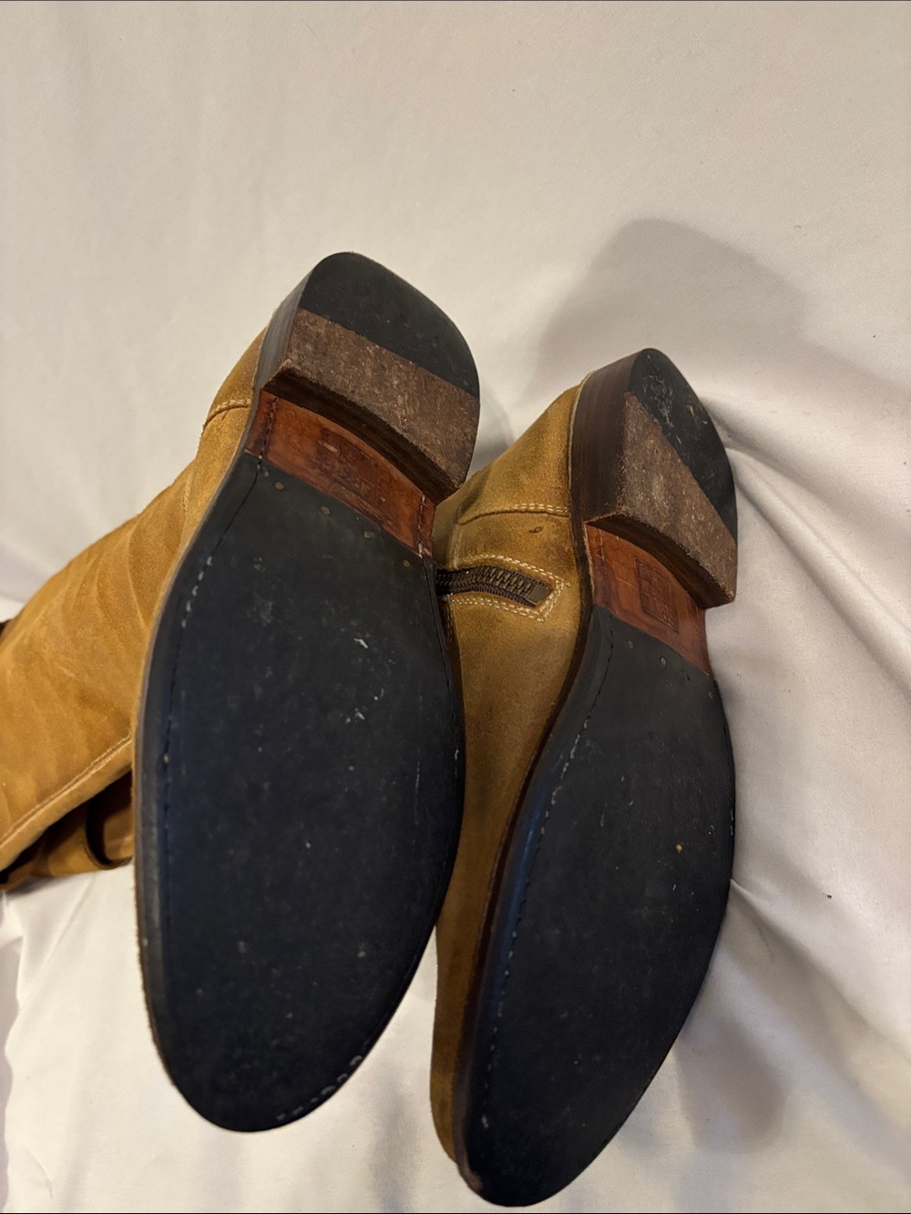 Frye Shirley Knee Tall Leather Tan Boots Size 6.5 - Picture 7 of 10